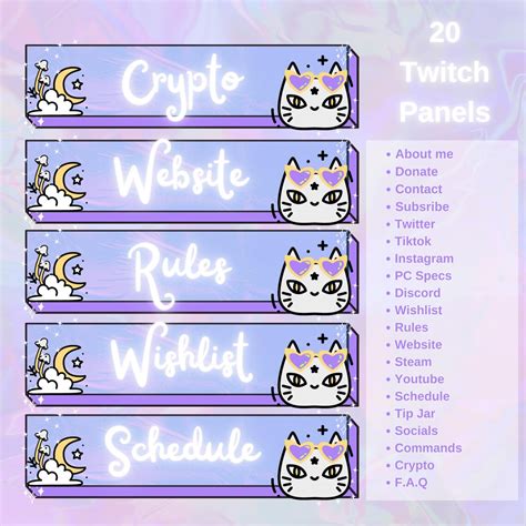 aesthetic twitch panels.